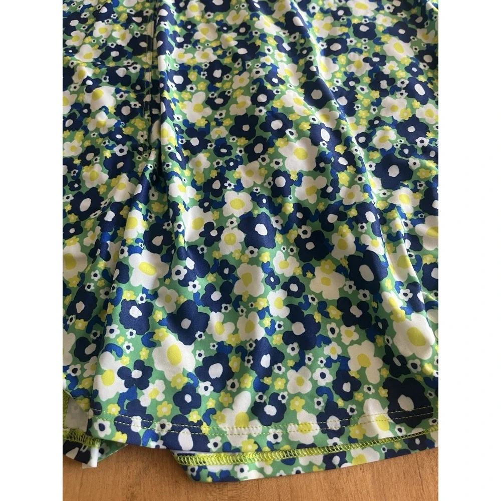 Dona Jo Athletic Skort Multicolor Floral Built In‎ Shorts Size XL Tennis Running